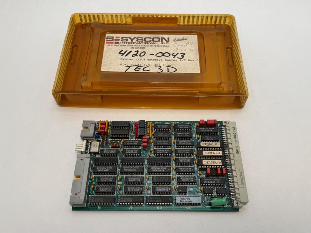 Gespac INC-1 Circuit Card Assembly 87E038926