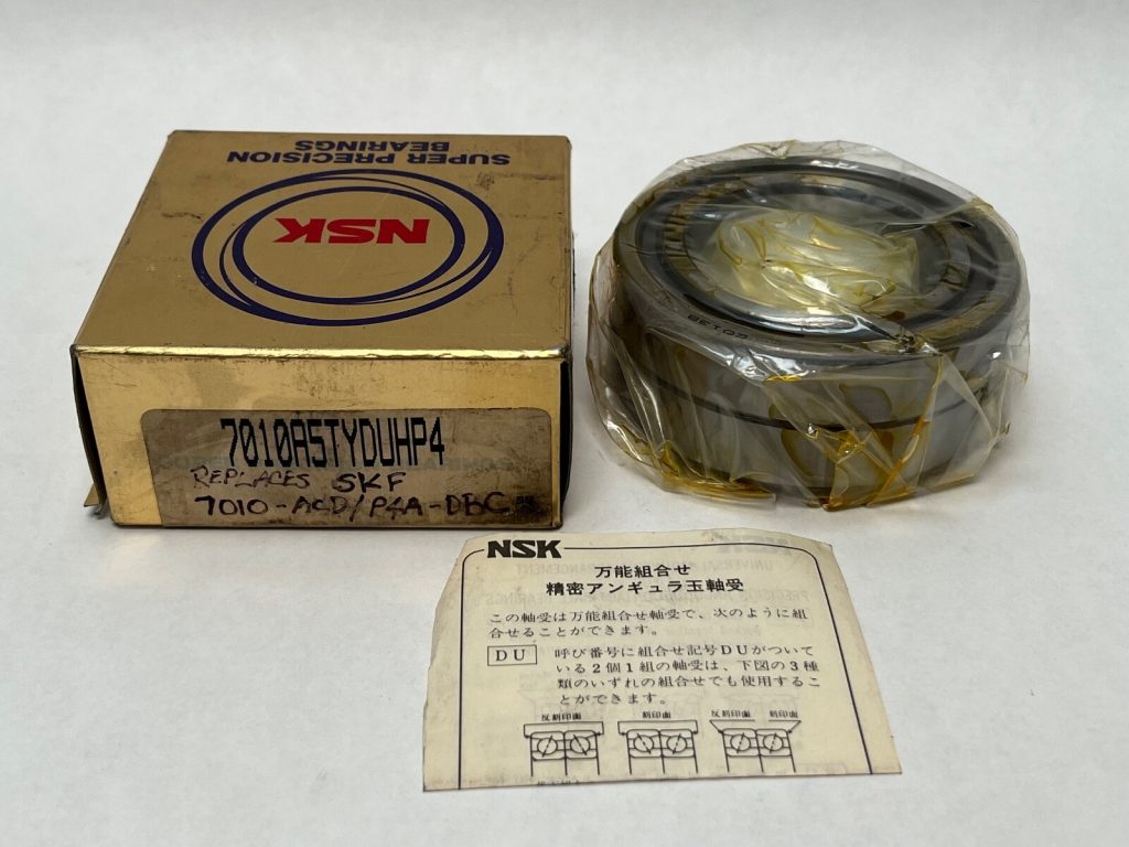 Angular Contact Ball Bearing - Straight Bore, 50 mm ID, 80 mm OD, 16 mm Width, Open, 25° Contact Angle, Heavy Preload.