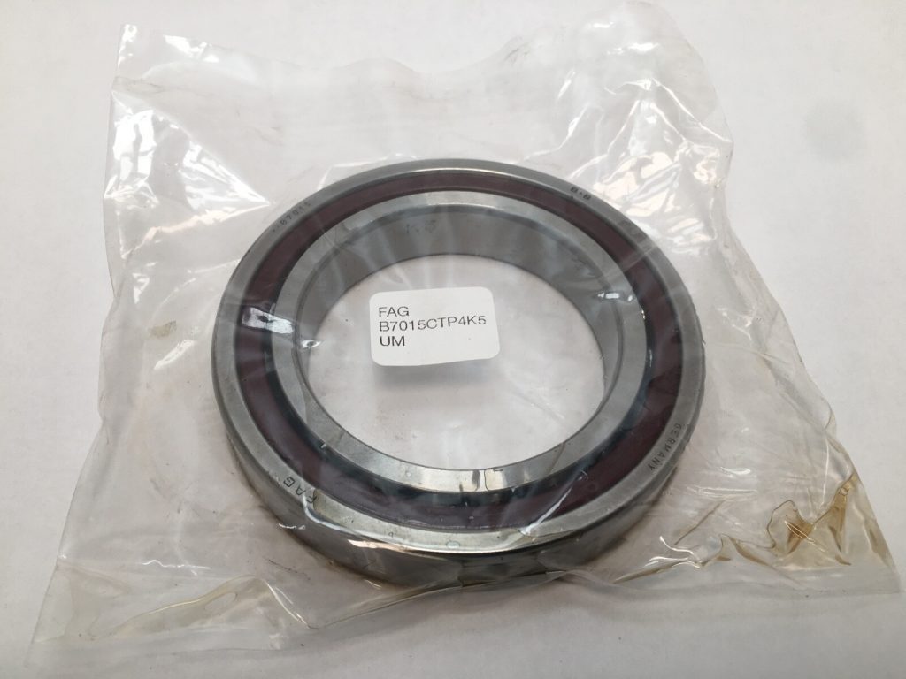 Angular Contact Ball Bearing - Straight Bore, 75 mm ID, 115 mm OD, 20 mm Width, Open, 15° Contact Angle, Medium Preload.