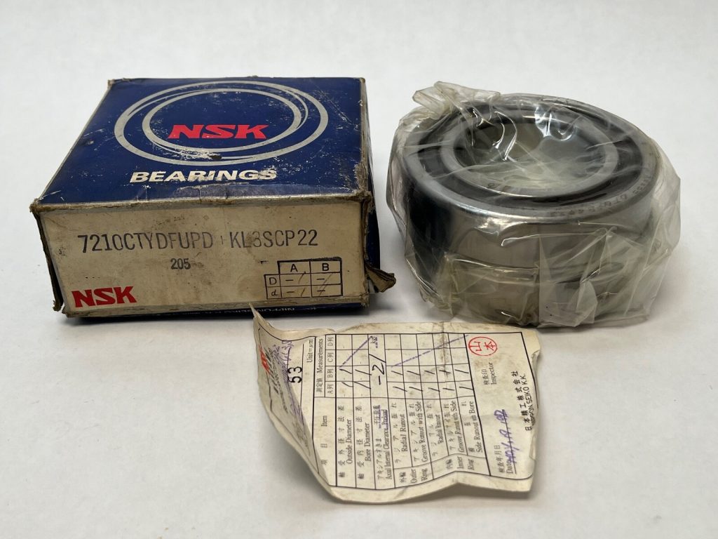 Angular Contact Ball Bearing - 50 mm ID, 90 mm OD, 20 mm Width, Open, 15° Contact Angle, Duplex Face-to-Face.