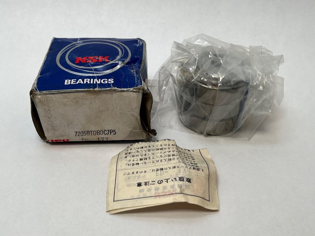 Angular Contact Ball Bearing - 25 mm ID, 52 mm OD, 30 mm Width (Pair), Open, 40° Contact Angle, Back-to-Back Pair.