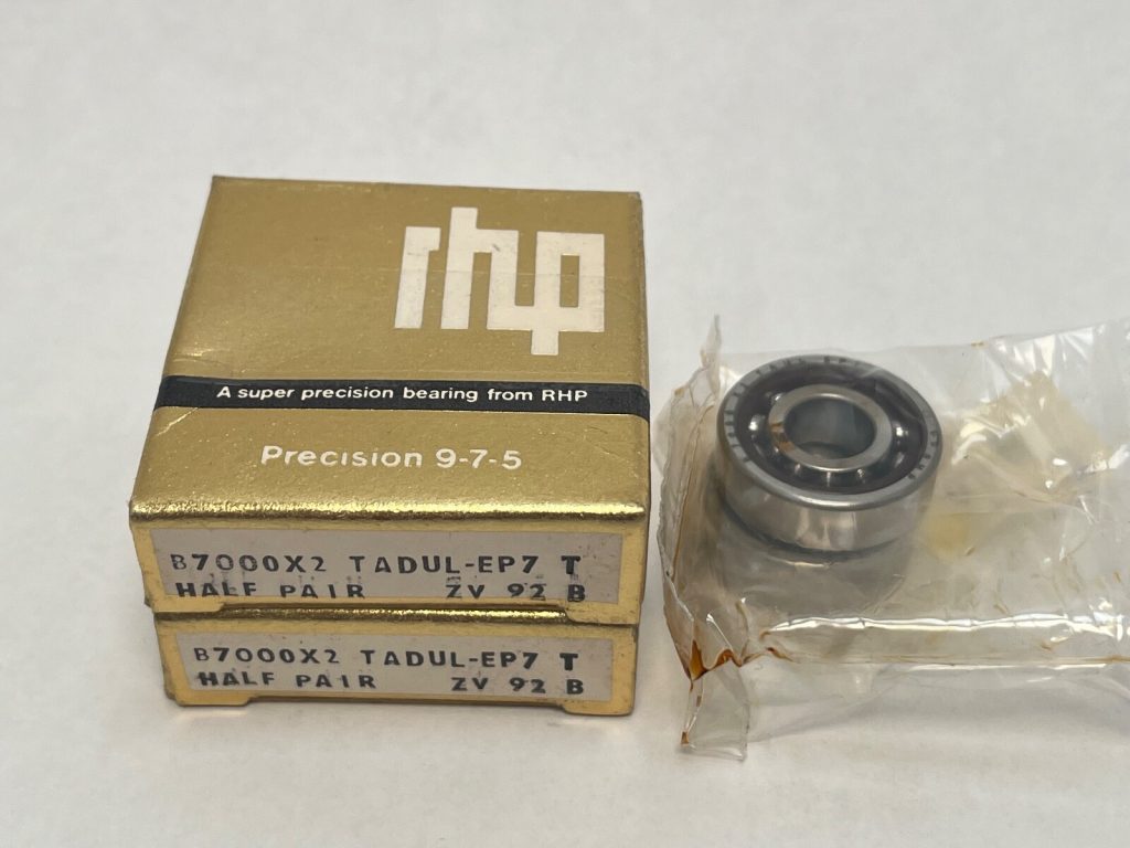Angular Contact Ball Bearing - Straight Bore, 10mm ID, 26mm OD, 8mm Width, Open, Phenolic Cage, P4 Precision.