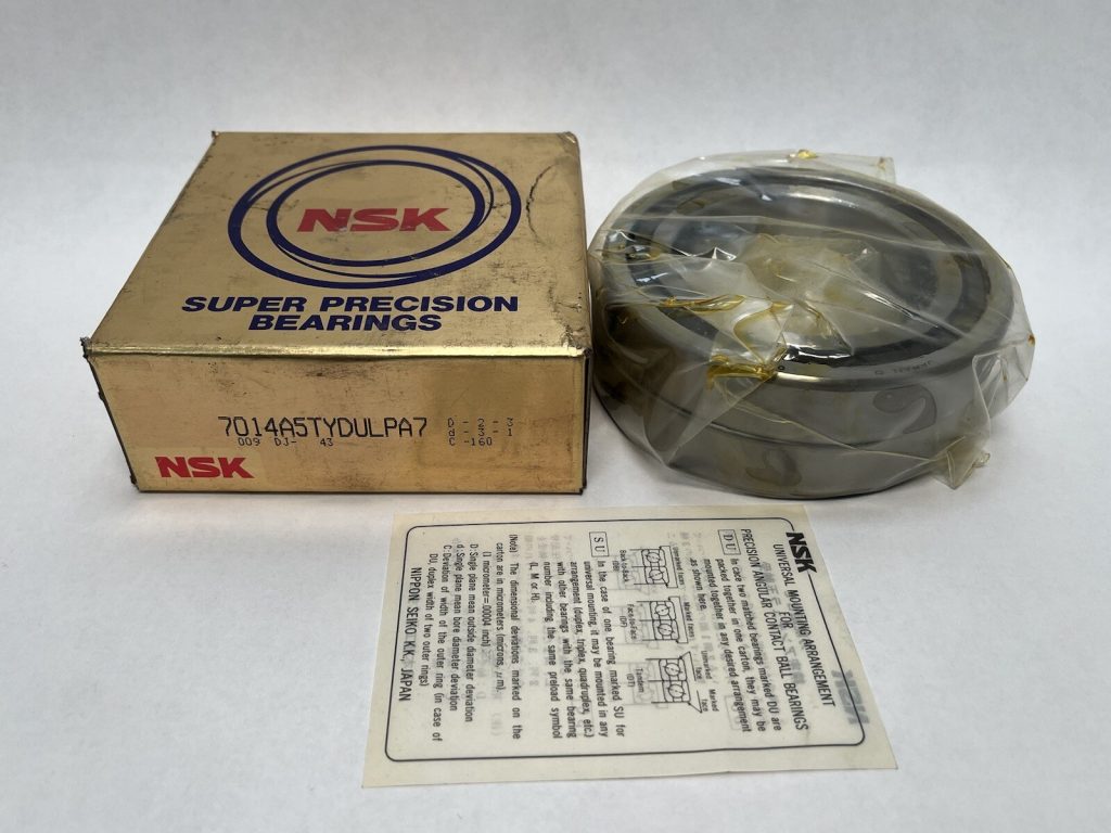 Super Precision Angular Contact Ball Bearing - Straight Bore, 70 mm ID, 110 mm OD, 20 mm Width, Open, 25° Contact Angle, Universal Light Preload.