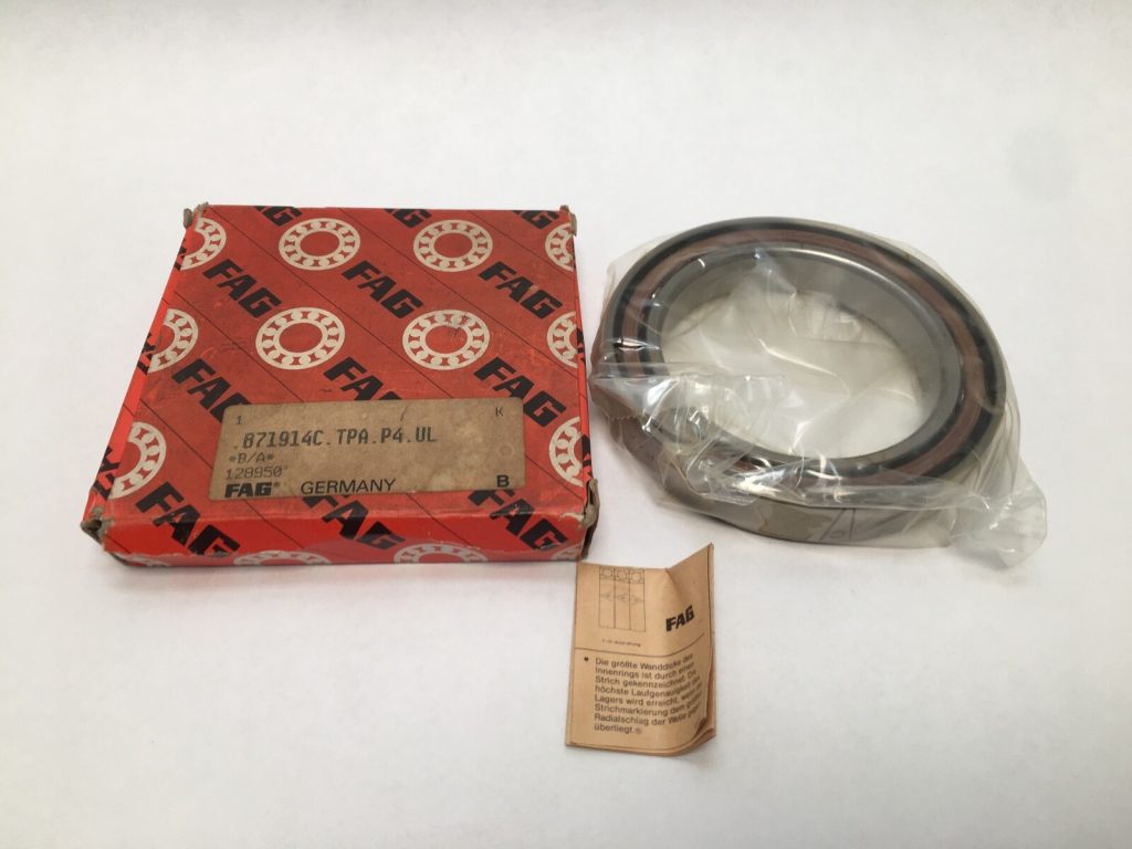 Angular Contact Ball Bearing - Straight Bore, 70 mm ID, 100 mm OD, 16 mm Width, Open, 15° Contact Angle, Light Preload.