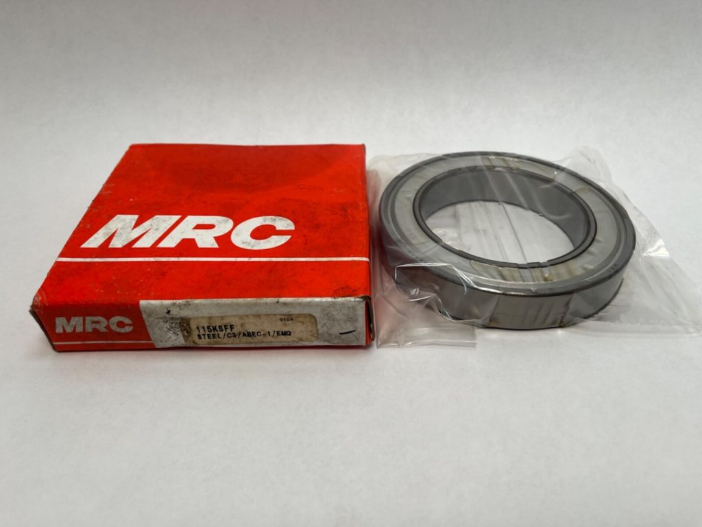 MRC 115KSFF Deep Groove Ball Bearing. 75mm ID 115mm OD 20mm Width. Double shielded (FF) to retain lubricant and exclude contaminants.