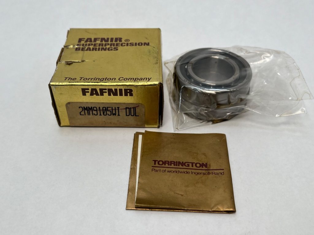 Angular Contact Ball Bearing - Straight Bore, 25 mm ID, 47 mm OD, 12 mm Width, Open, 15° Contact Angle, Light Preload.
