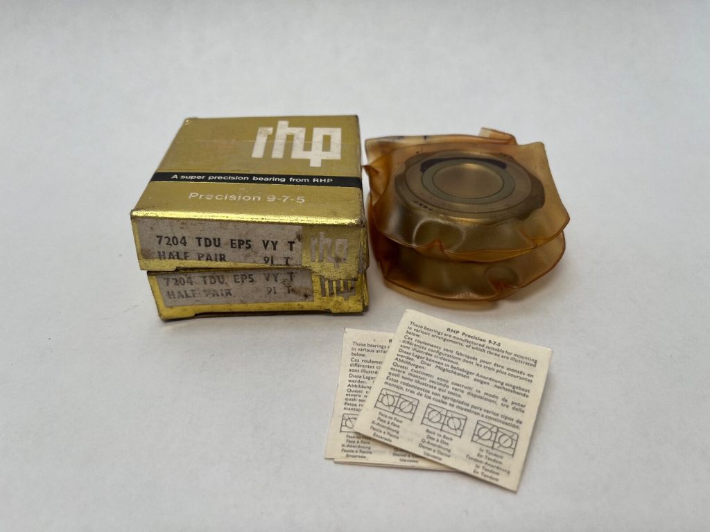 Angular Contact Ball Bearing - Straight Bore, 20 mm ID, 47 mm OD, 14 mm Width, Open, 15° Contact Angle, Light Preload.