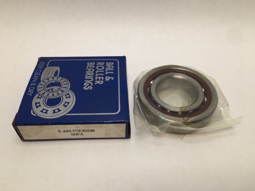Angular Contact Ball Bearing - Straight Bore, 40 mm ID, 80 mm OD, 18 mm Width, Open, 25° Contact Angle, Medium Preload.