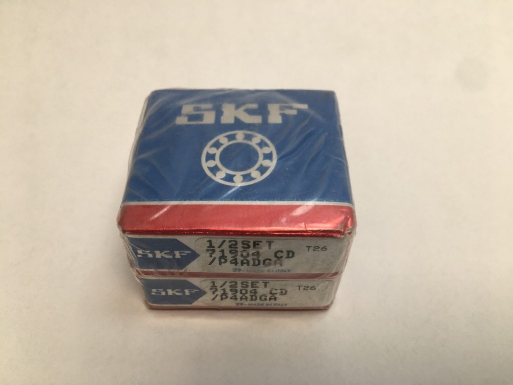 Angular Contact Bearings - 20 mm ID, 37 mm OD, 9 mm Width, Open, 15°, Light preload.