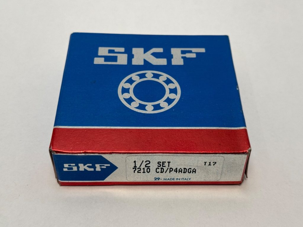 Angular Contact Ball Bearing - Straight Bore, 50 mm ID, 90 mm OD, 20 mm Width, Open, 15° Contact Angle, Light Preload.