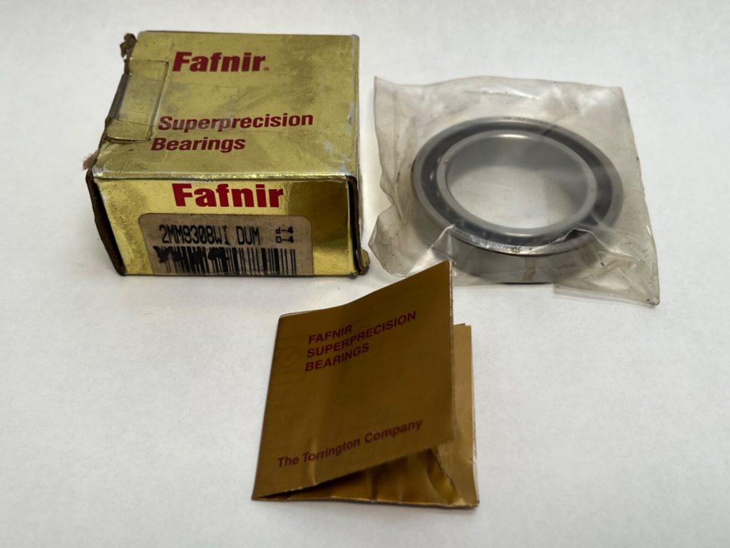 Angular Contact Ball Bearing - Straight Bore, 40 mm ID, 90 mm OD, 23 mm Width, Open, 15° Contact Angle, Medium Preload.