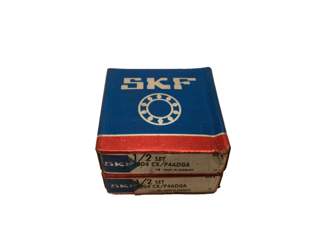 Angular Contact Ball Bearing - Straight Bore, 20 mm ID, 47 mm OD, 14 mm Width, Open, 15° Contact Angle, Light Preload.