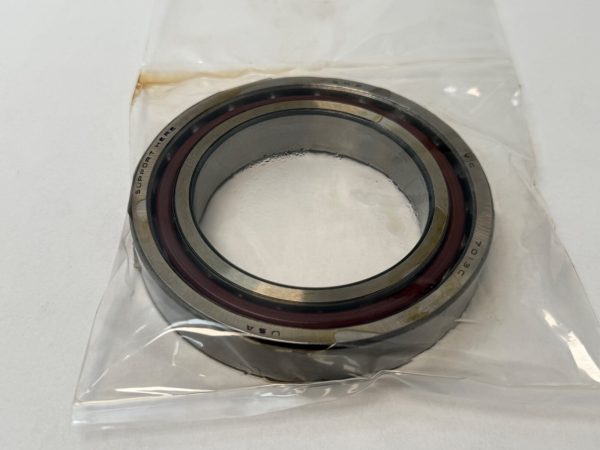 Angular Contact Ball Bearing – Straight Bore, 65 mm ID, 100 mm OD, 18 mm Width, Open, 15° Contact Angle, Light Preload.