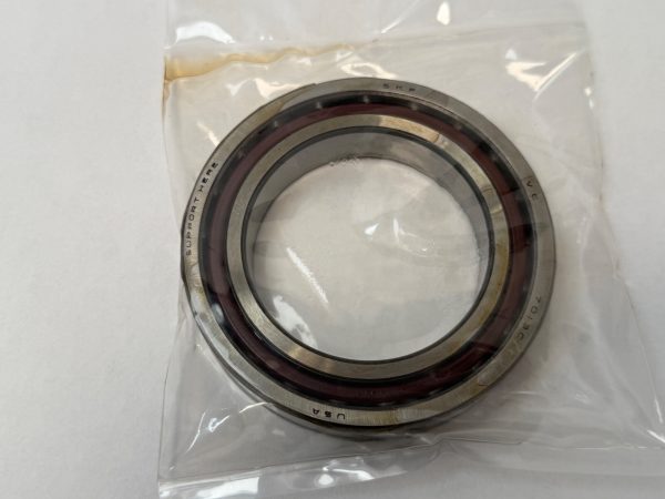 Angular Contact Ball Bearing – Straight Bore, 65 mm ID, 100 mm OD, 18 mm Width, Open, 15° Contact Angle, Light Preload.