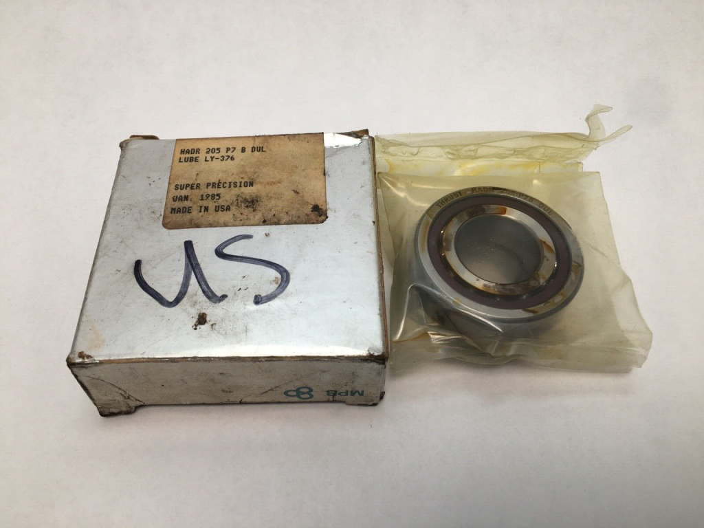 Angular Contact Ball Bearing - 25 mm ID, 52 mm OD, 15 mm Width, Open, 15° Contact Angle, Light Preload.