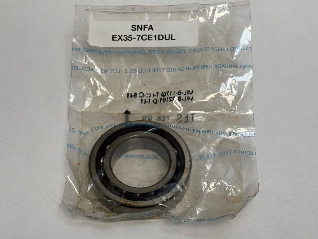 Angular Contact Ball Bearing - Straight Bore, 35 mm ID, 62 mm OD, 14 mm Width, Open, 15° Contact Angle, Light Preload.