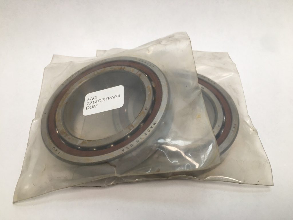 Super Precision Angular Contact Ball Bearing Pair - Straight Bore, 60 mm ID, 110 mm OD, 22 mm Width, Open, 15° Contact Angle, Universal Medium Preload.