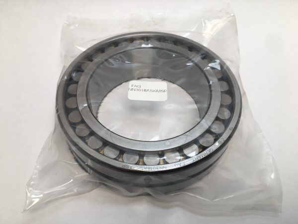 FAG NN3018ASKMSPW33 cylindrical roller bearing with tapered bore, sealed in plastic packaging