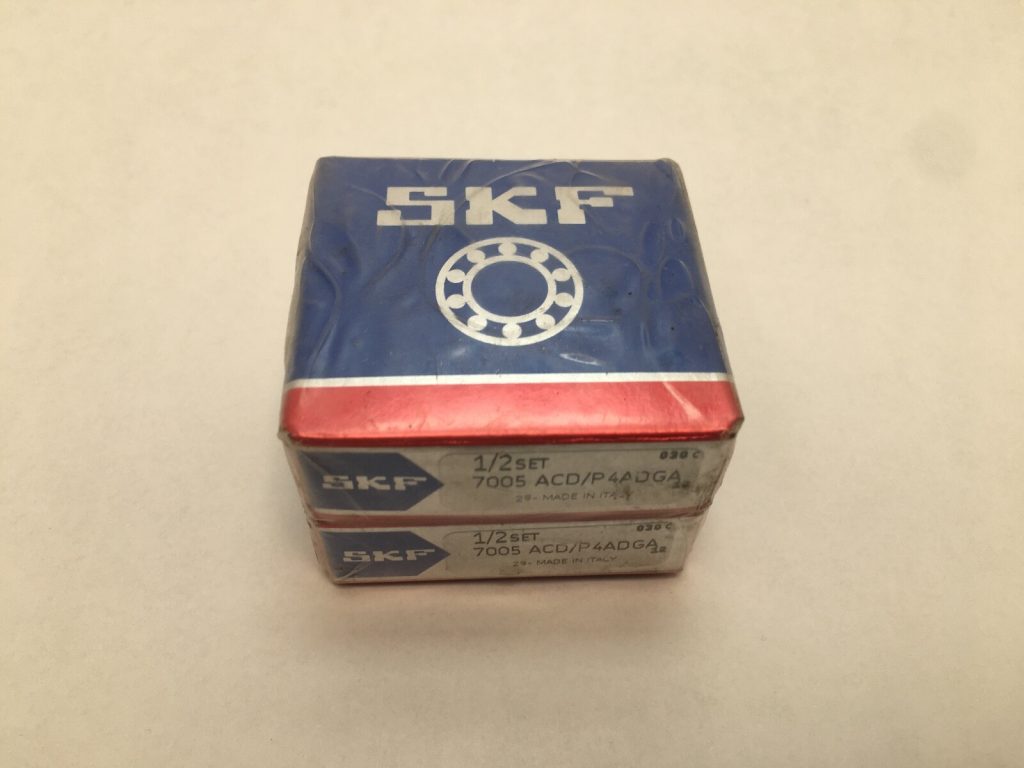 Angular Contact Ball Bearing - 25 mm ID, 47 mm OD, 12 mm Width, Open, 25°, Light preload.