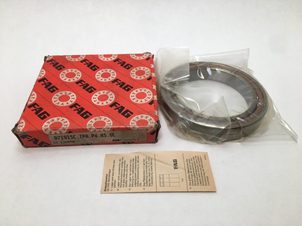 Angular Contact Ball Bearing - Straight Bore, 75 mm ID, 105 mm OD, 16 mm Width, Open, 15° Contact Angle, Light Preload.