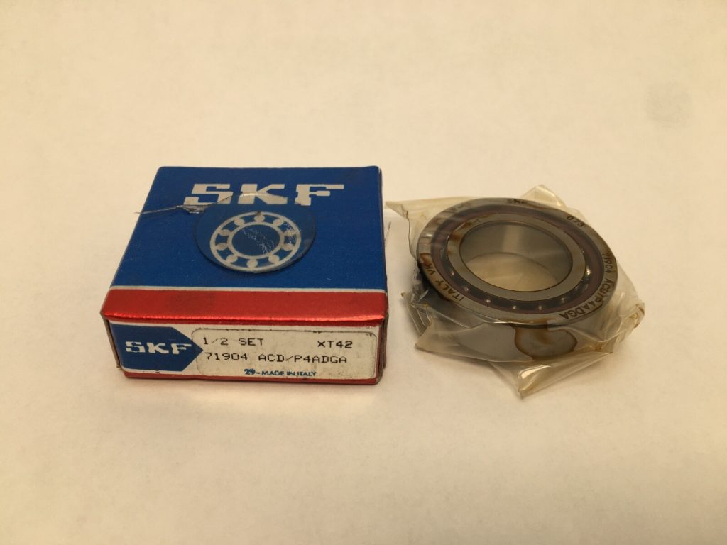 Angular Contact Ball Bearing - Straight Bore, 20 mm ID, 37 mm OD, 9 mm Width, Open, 25° Contact Angle, Light Preload.