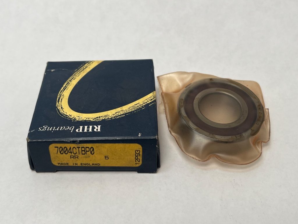 Angular Contact Ball Bearing - Straight Bore, 20mm ID, 42mm OD, 12mm Width, Open, 15° Contact Angle, Phenolic Cage.