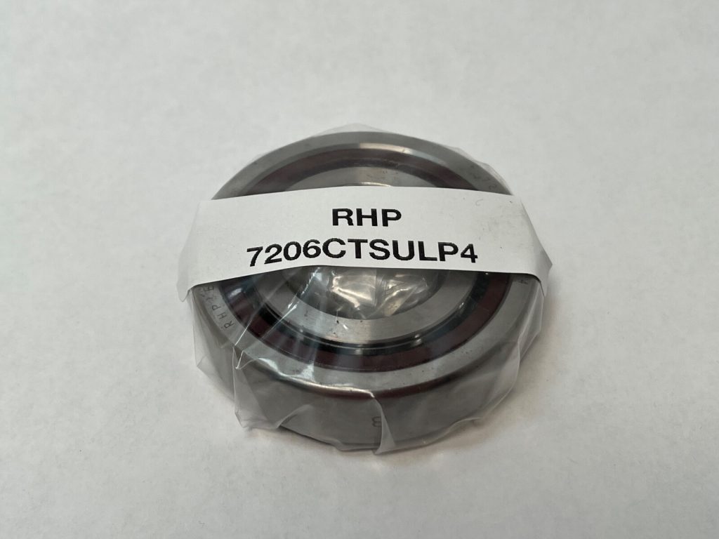 Angular Contact Ball Bearing - 30 mm ID, 62 mm OD, 16 mm Width, Open, 15° Contact Angle, Light Preload.