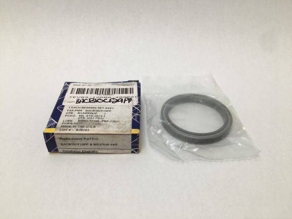 RBC BACB10CF29PP sealed bearing in plastic bag next to its labeled box