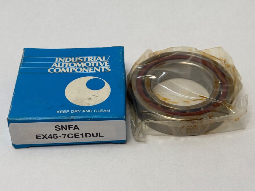 Angular Contact Ball Bearing - Straight Bore, 45 mm ID, 75 mm OD, 16 mm Width, Open, 15° Contact Angle, Light Preload.