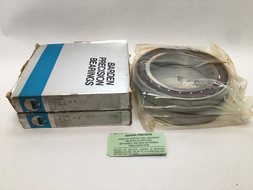 Barden 122HDL Angular Contact Bearing 110x170x28 mm 7022 122 H DL 122H USA Set