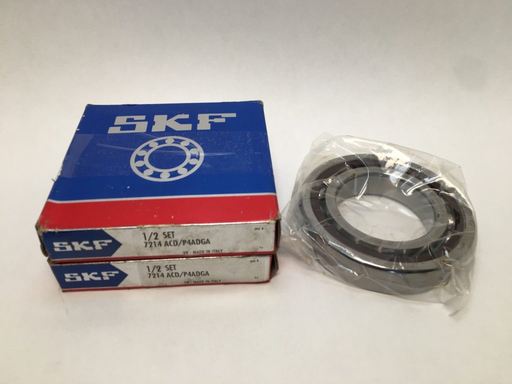 Angular Contact Ball Bearing - 70 mm ID, 125 mm OD, 24 mm Width, Open, 25° Contact Angle, Light Preload.