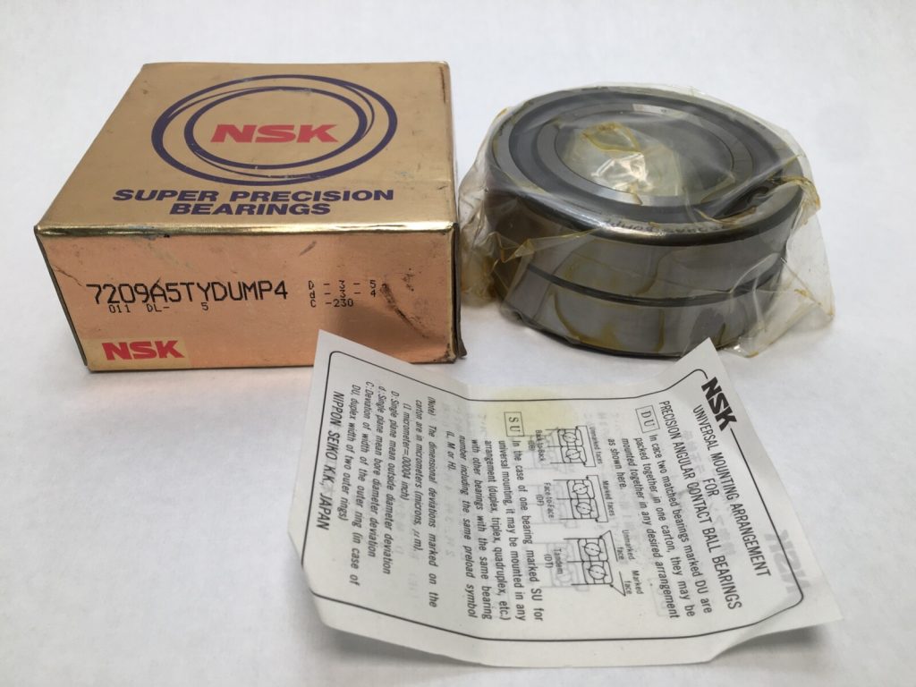 Angular Contact Ball Bearing - Straight Bore, 45 mm ID, 85 mm OD, 19 mm Width, Open, 25° Contact Angle, Medium Preload.
