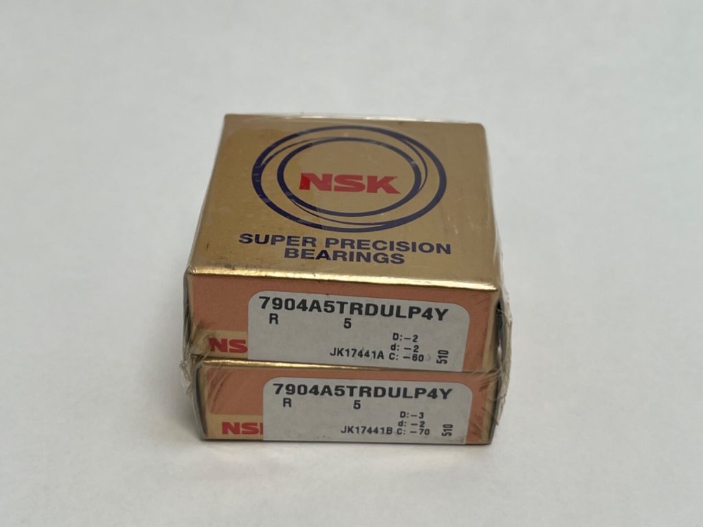 Angular Contact Bearings – 20 mm ID, 37 mm OD, 9 mm Width, Open, 25°, Light preload.