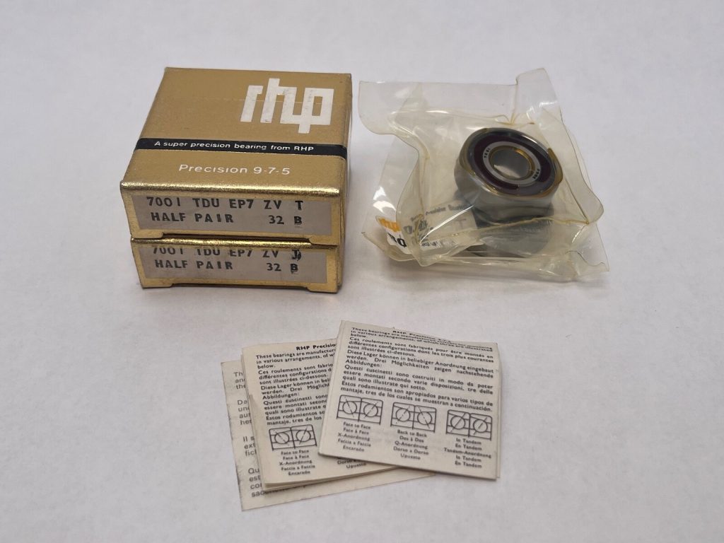 RHP 7001TDUP4 Bearing 12x28x8 mm 7001-T-UL-P4 7001TDUEP7 England 2 Pcs