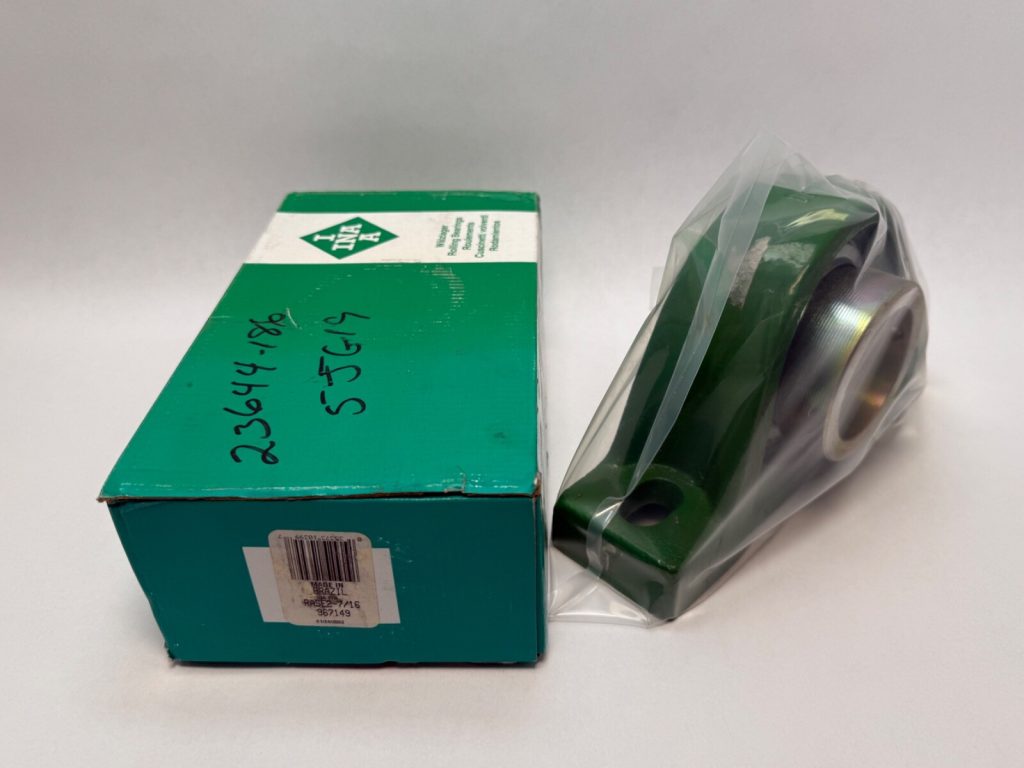 Pillow Block Bearing - 2 Bolt, 2-7/16 in Bore, Cast Iron Housing, Standard Duty, Eccentric Collar Locking.