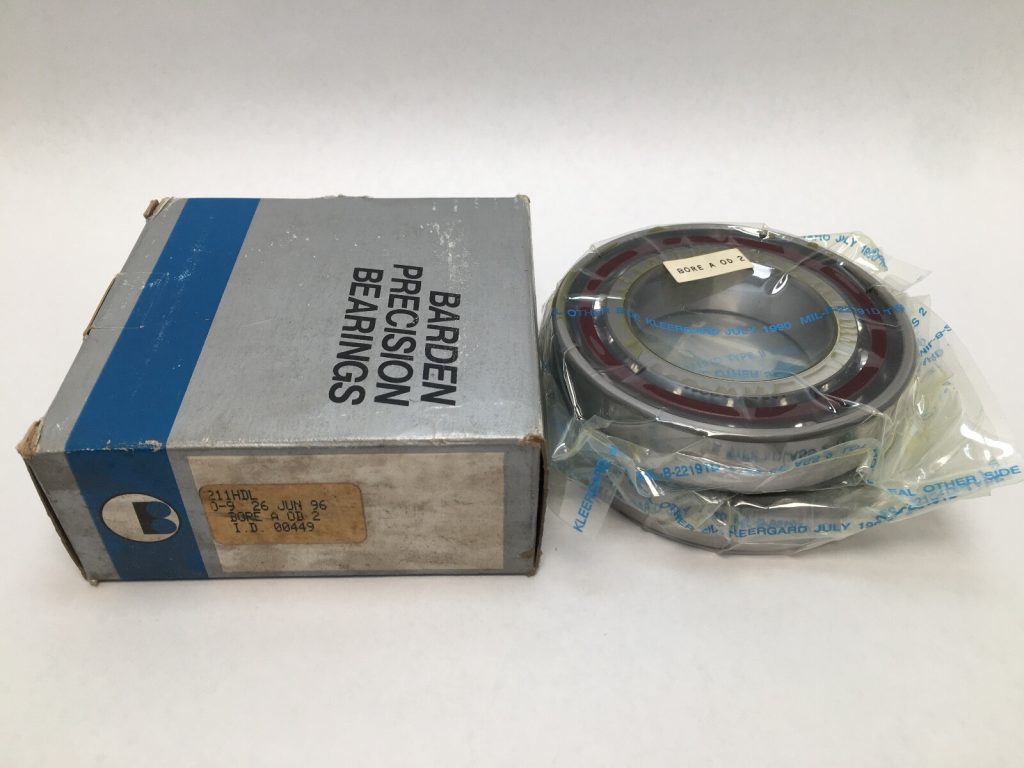 Angular Contact Ball Bearing - 55 mm ID, 100 mm OD, 21 mm Width, Open, 15° Contact Angle, Light Preload.