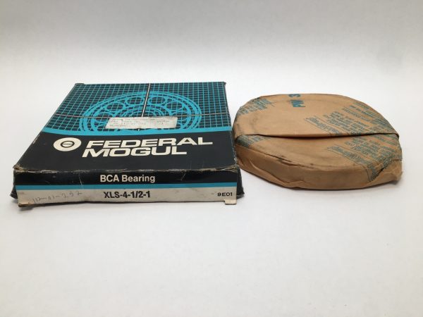 BCA XLS-4-1/2-1 angular contact ball bearing in Federal Mogul box next to wrapped bearing