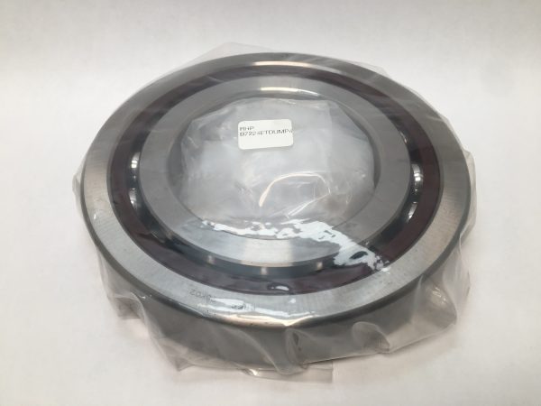 RHP 7224ETDUMP4 angular contact bearing wrapped in plastic, with label visible on the bore