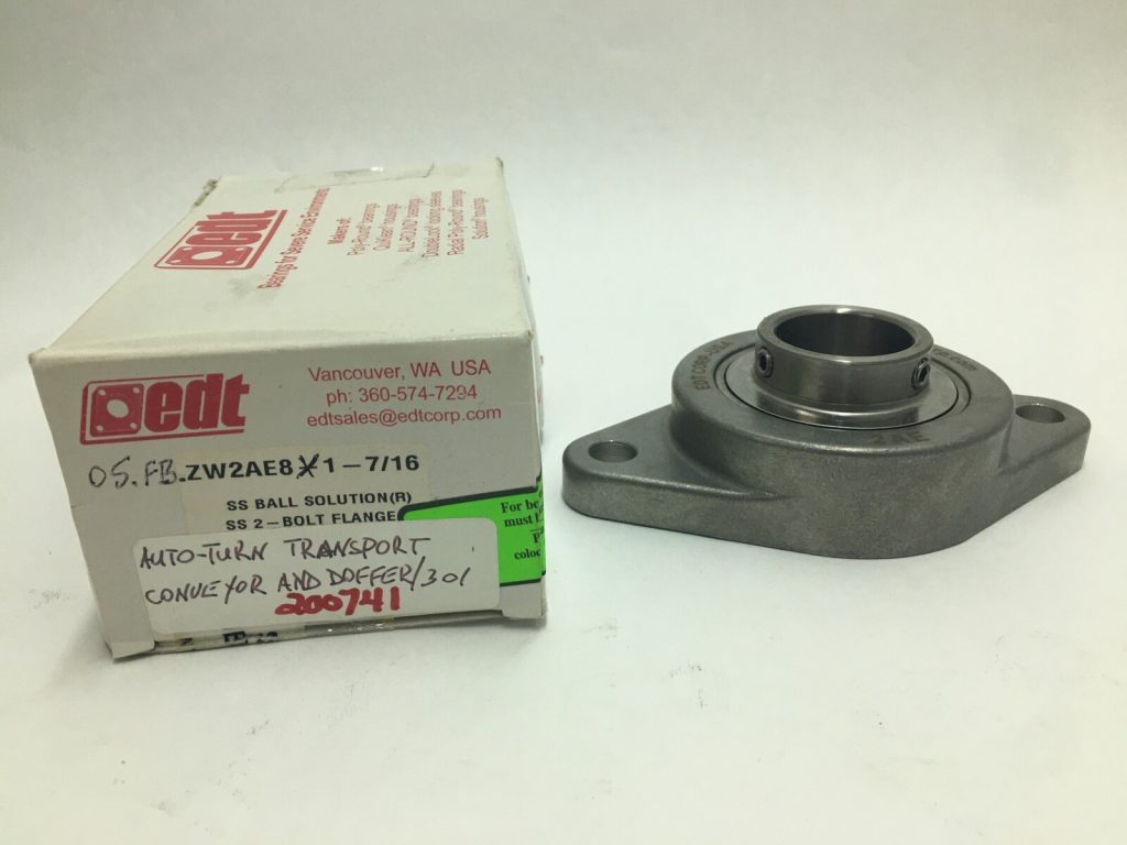 EDT ZW2AE81-7/16 Flange Mount Bearing Unit ZW2AE8 1-7/16" ID Stainless USA