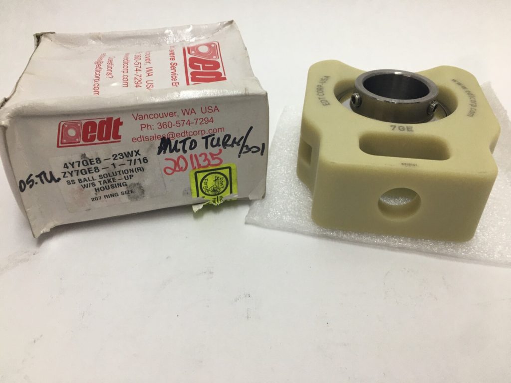 EDT 4Y7GE8-23WX Take Up Bearing Unit Stainless Insert ZY7GE8 1-7/16" ID USA