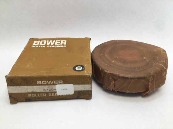 Bower 5752/5720 taper bearing cone and cup, wrapped in paper, next to original Bower Roller Bearings box