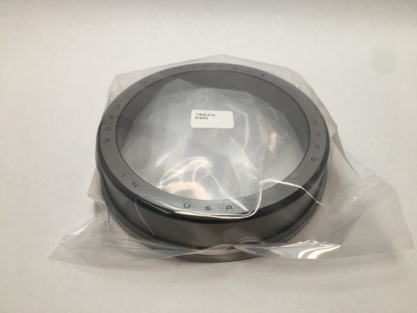 Timken 832B tapered roller bearing cup in a clear plastic bag, marked Made in USA