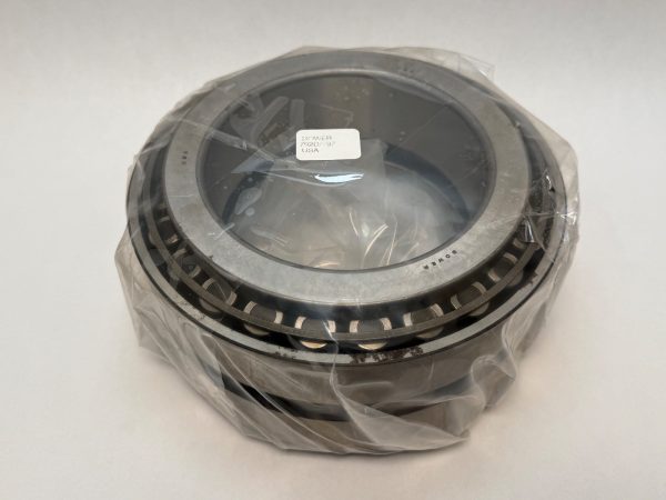 Bower 797/792D double taper bearing cone and cup, wrapped in plastic, showing roller elements