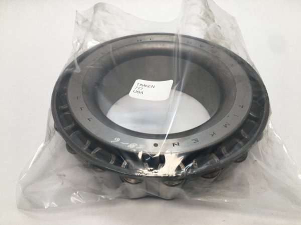 Timken 777 tapered roller bearing cone in plastic packaging with Timken label