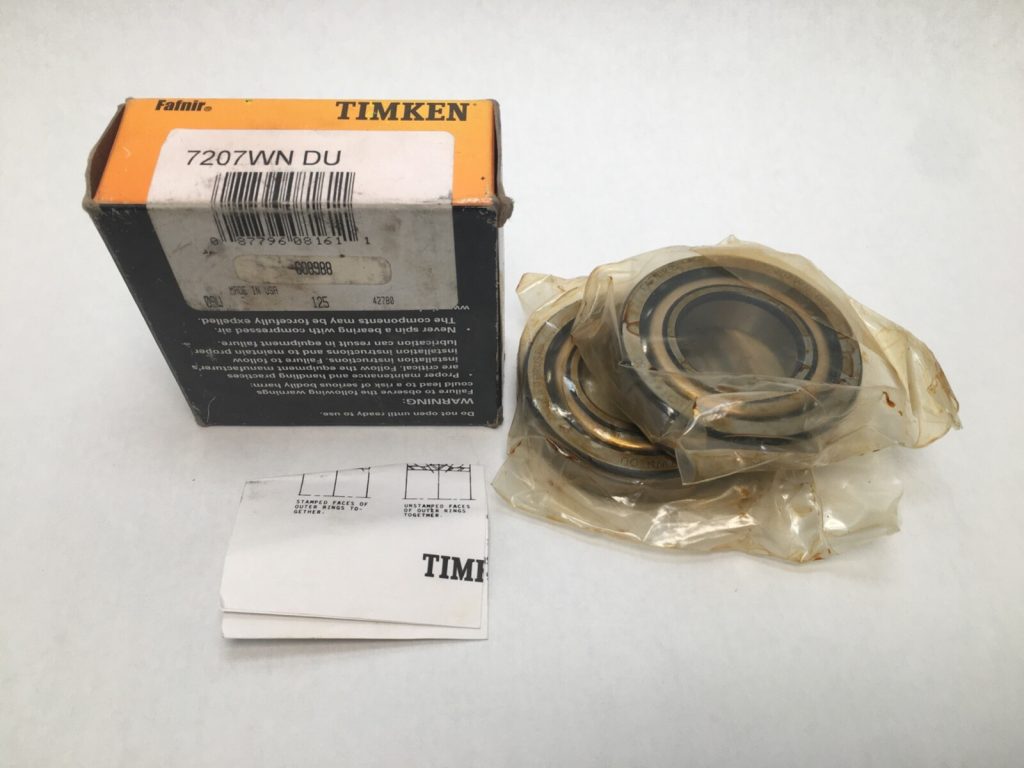 Angular Contact Ball Bearing - Straight Bore, 35 mm ID, 72 mm OD, 17 mm Width, Open, 40° Contact Angle, Duplex.
