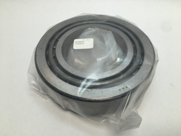 Bower 779/772 tapered roller bearing cone and cup, wrapped in plastic with manufacturer label