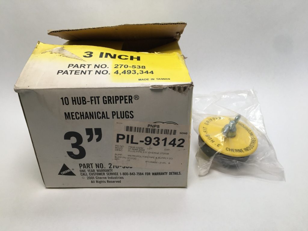CHERNE 270538 Mechanical Hub-Fit Pipe Plug 3″ 270-538 10 pcs