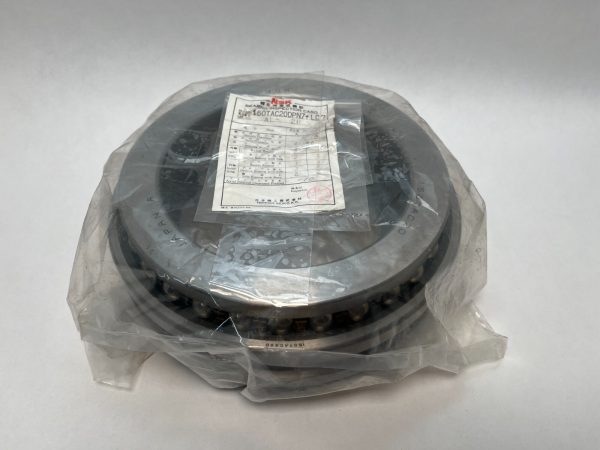NSK 150TAC20DPN7+LC7 angular contact ball bearing wrapped in plastic with manufacturer inspection tag