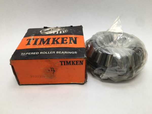 Timken 78251D taper roller double cone bearing in plastic wrap next to its Timken box