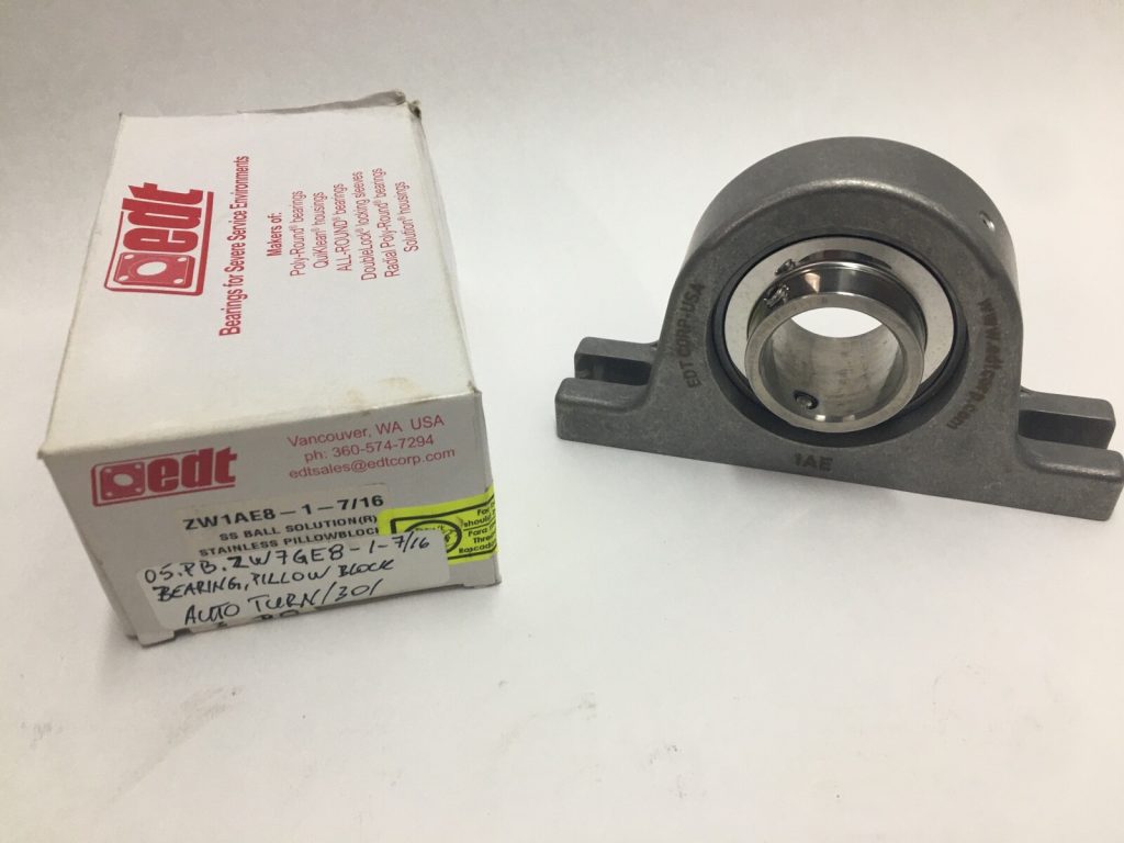 Insert Ball Bearing - 1.4375 in Bore Diameter, Stainless Steel, Eccentric Collar